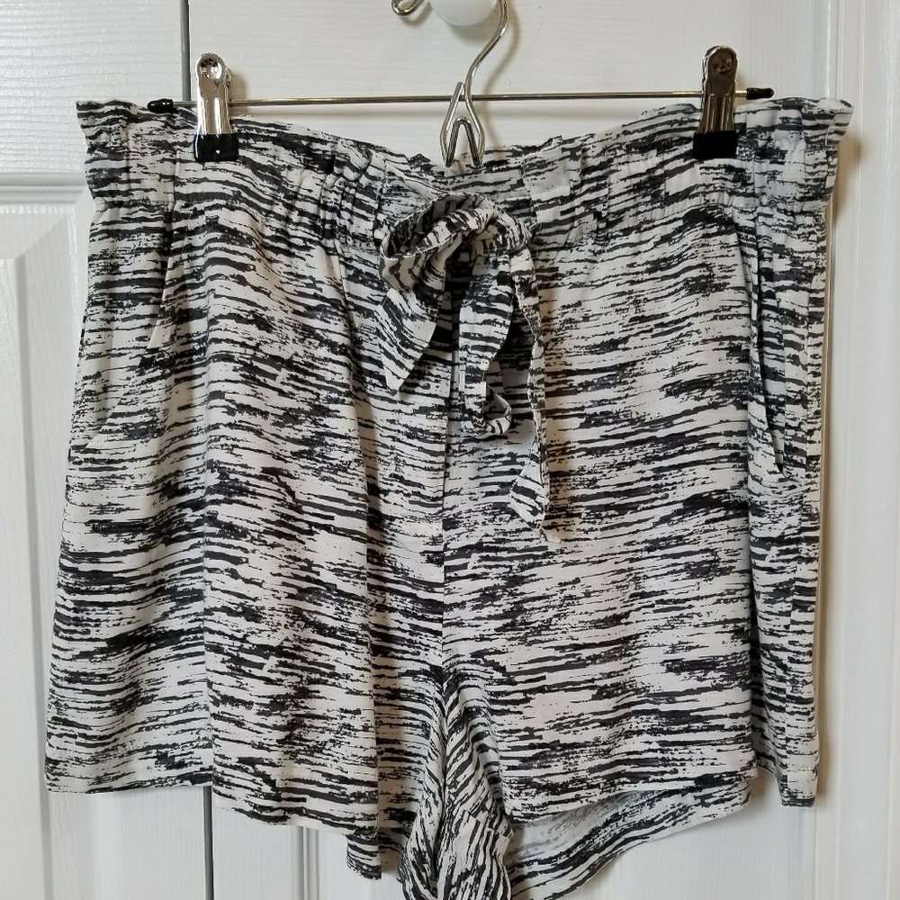 Black striped shorts